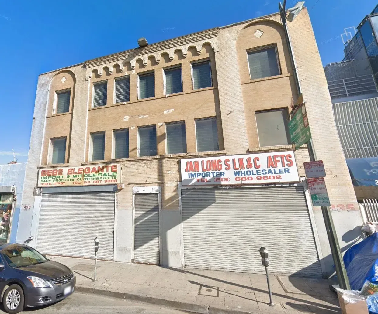 Fire damage on East Fourth Street, Los Angeles