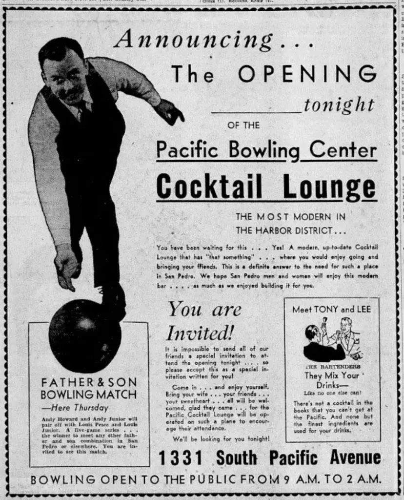 Pacific Bowling Center - Dancing Waters Club 1331 S. Pacific Ave — photograph 2