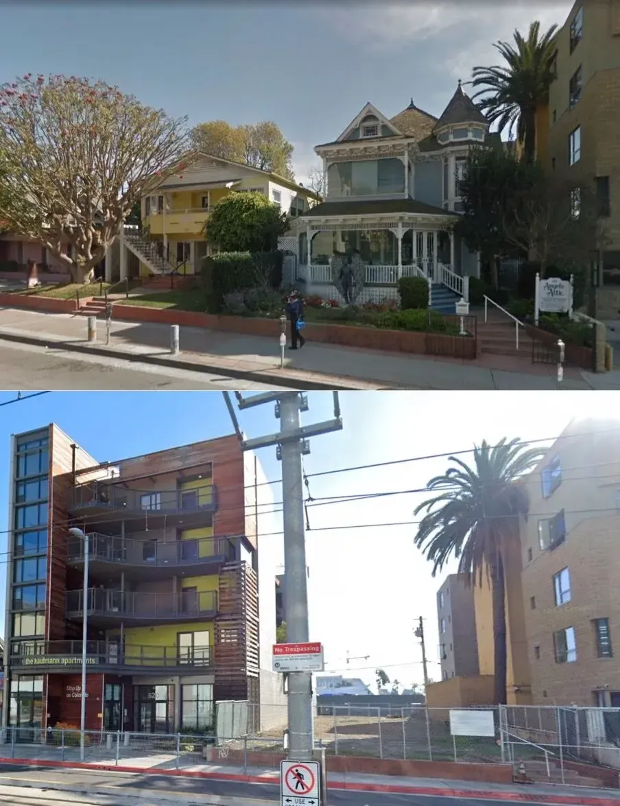Vintage Santa Monica street scene